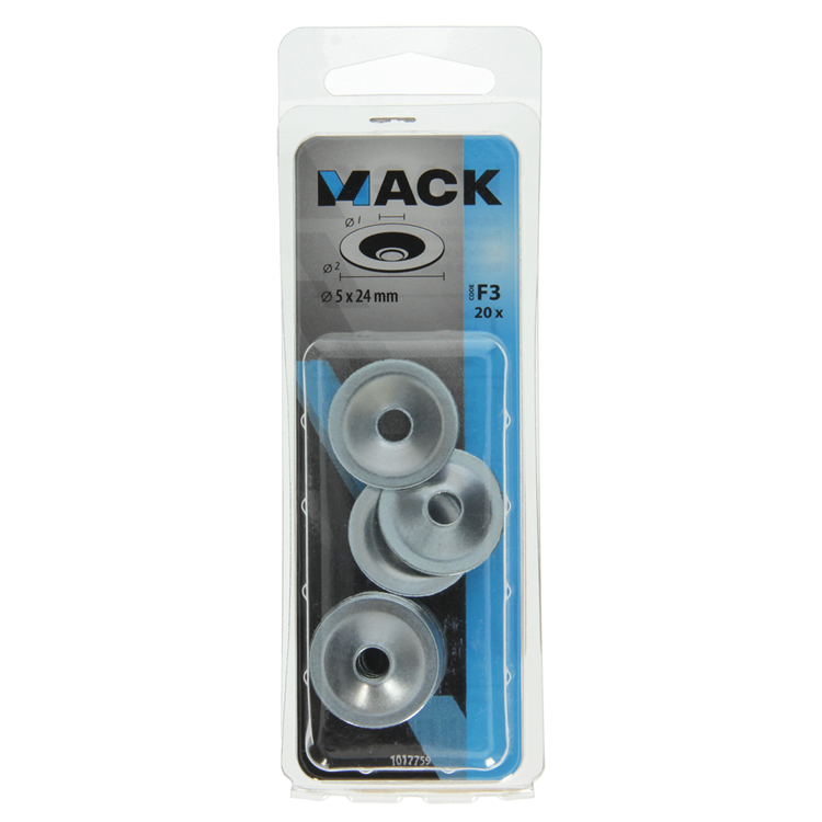 Afbeelding laden in galerijviewer, Mack 1017759 - sluitplaat vr gipsplaatschr. verz. 20 st 5 x 24 mm | 10 stuks
