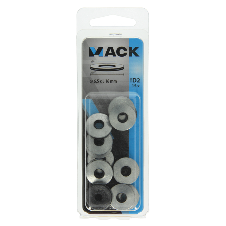 Afbeelding laden in galerijviewer, Mack 1017761 - dichtingsring rubber verzinkt 15 st 6,5 x 16 mm | 10 stuks