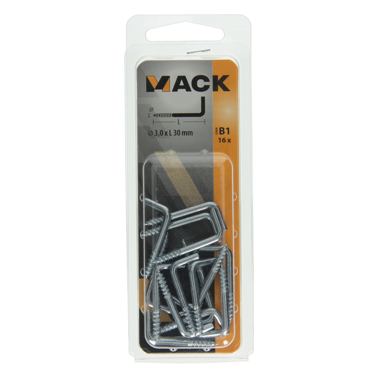 Cargue la imagen en el visor de la galería, Mack 1017817 - schroefduim staal verzinkt 16st 3,0 x 30 mm | 10 stuks