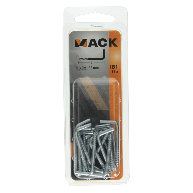 Afbeelding laden in galerijviewer, Mack 1017818 - schroefduim staal verzinkt 15 st 3,0 x 35 mm | 10 stuks