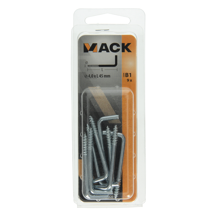 Afbeelding laden in galerijviewer, Mack 1017820 - schroefduim staal verzinkt 9st 4,0 x 45 mm | 10 stuks