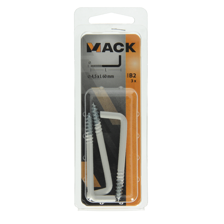 ギャラリービューアに画像をロードする, Mack 1017829 - schroefduim staal wit 3 st 4,5 x 60 mm | 10 stuks