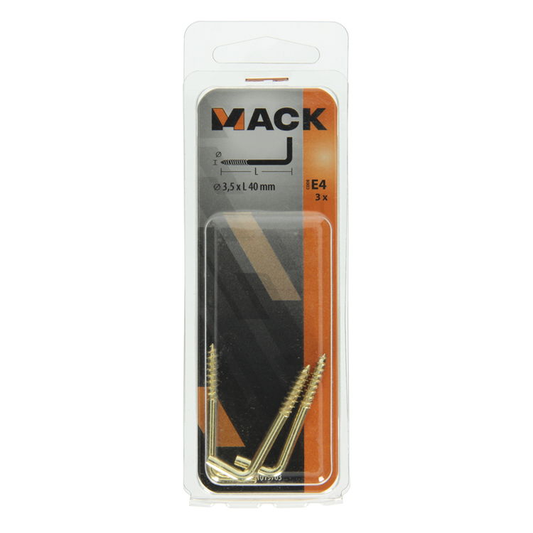Afbeelding laden in galerijviewer, Mack 1019703 - schroefduim messing 3st 3,5 x 40mm | 10 stuks