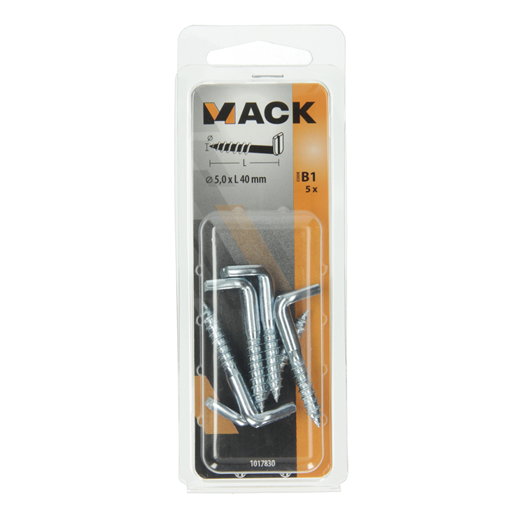 Afbeelding laden in galerijviewer, Mack 1017830 - schroefduim met gleuf staal verz. 5 st 5,0 x 40 mm | 10 stuks