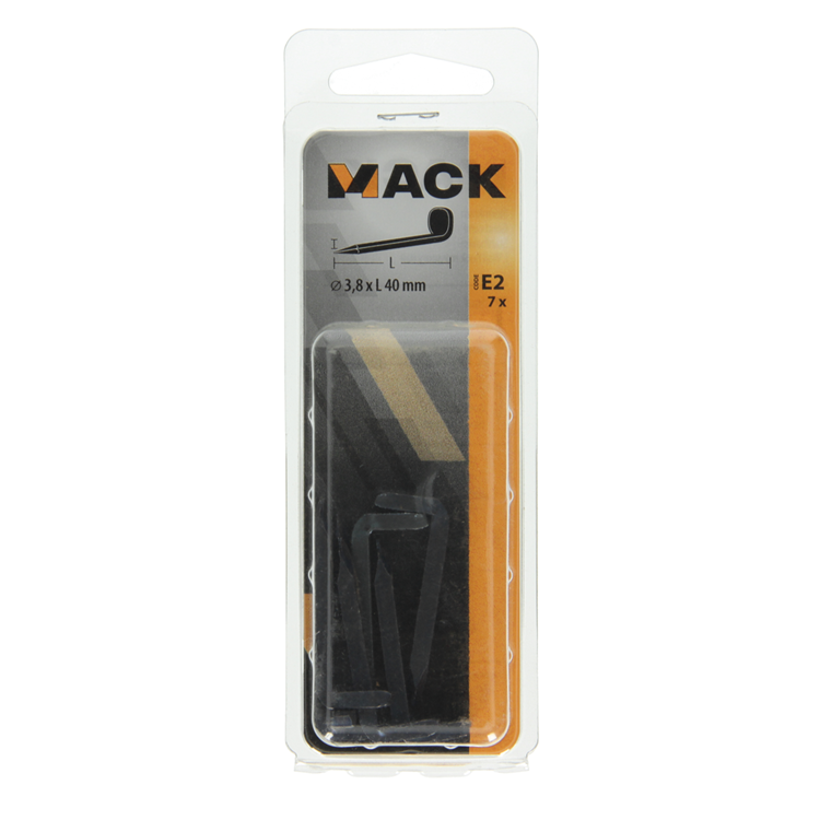 Afbeelding laden in galerijviewer, Mack 1019707 - balkhaak geblauwd staal 7 st 3,8 x 40mm | 5 stuks