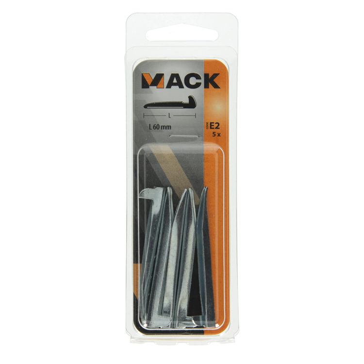 Afbeelding laden in galerijviewer, Mack 1019711 - wandhaak staal blauw gehard 5 st 60 mm | 10 stuks