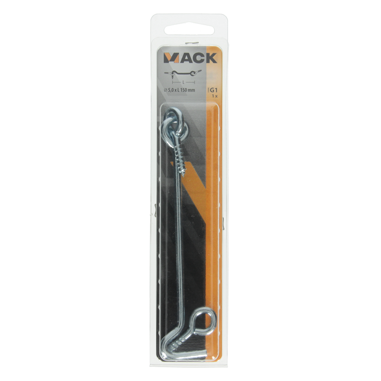 Afbeelding laden in galerijviewer, Mack 1017852 - windhaak staal verzinkt 1 st 5,0 x 150 mm | 5 stuks