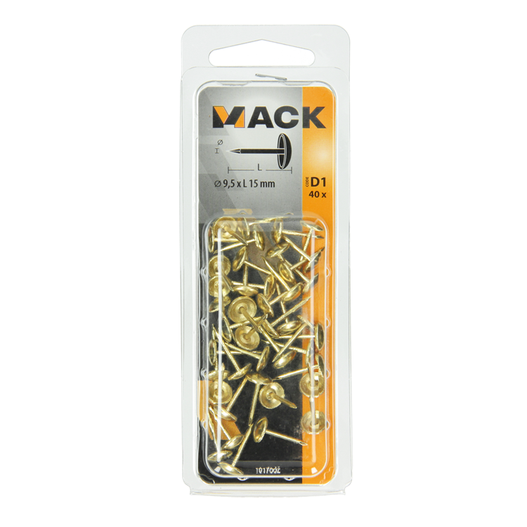 Afbeelding laden in galerijviewer, Mack 1017862 - garniernagel staal vermesingd 40 st 9,5 x 15 mm | 10 stuks