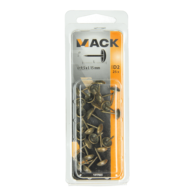 Afbeelding laden in galerijviewer, Mack 1017865 - garniernagel staal renaissance 25 st 9,5x15 mm | 10 stuks