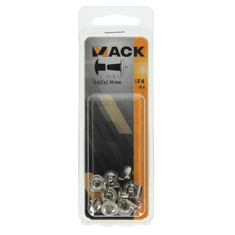 Laden Sie das Bild in Galerie -Viewer, Mack 1019723 - klinknagel messing vernikkeld 6 st 4,2 x 10 mm | 10 stuks