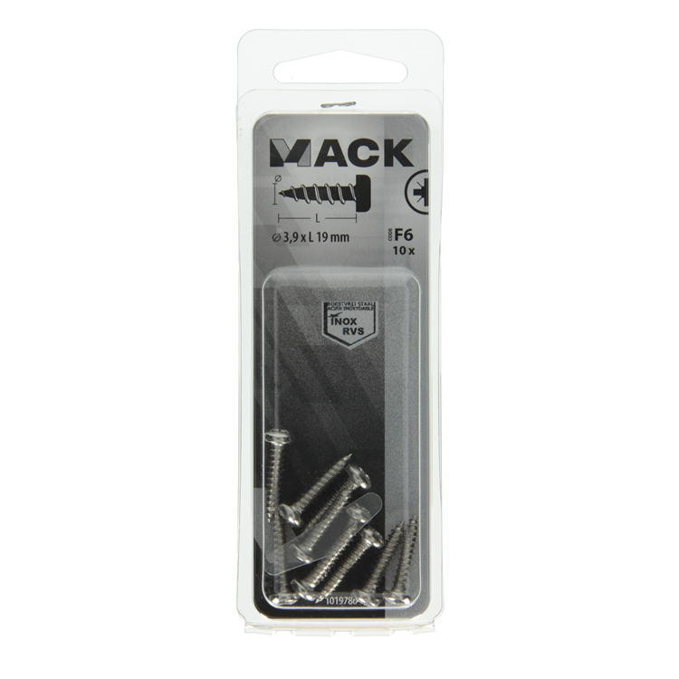 Laden Sie das Bild in Galerie -Viewer, Mack 1019786 - zelftappende schroef cyl.kop a2 10 st 3,9 x 19 mm | 10 stuks