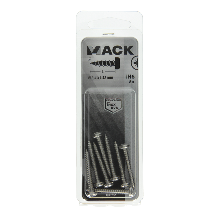 Afbeelding laden in galerijviewer, Mack 1019792 - zelftappende schroef cyl.kop a2 8 st 4,2 x 32 mm | 10 stuks