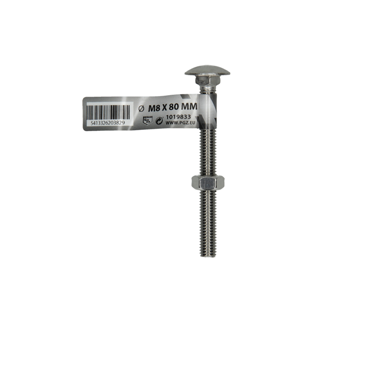 Afbeelding laden in galerijviewer, Mack 1019833 - houtbout + moer roestvrijstaal 1 st m8 x 80 mm | 10 stuks