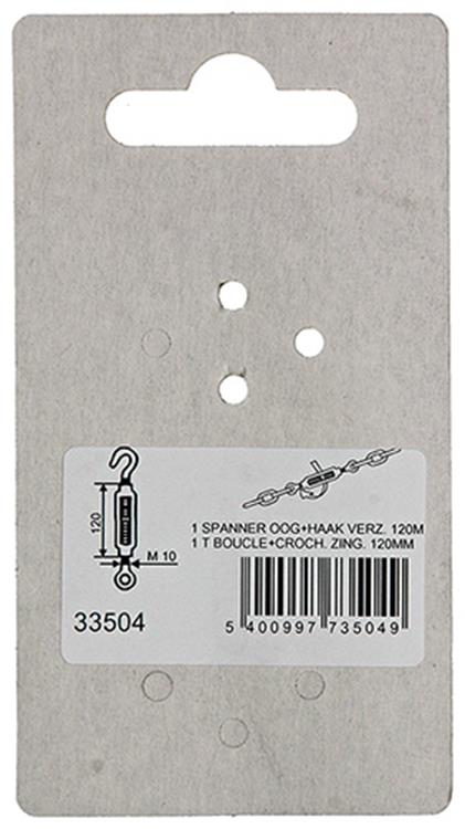Afbeelding laden in galerijviewer, Mack 1008474 - 1 spanner oog + haak m10 x 120mm verzinkt | 10 stuks