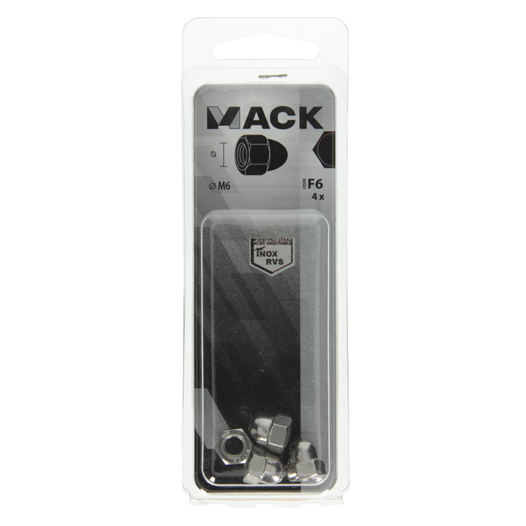 Afbeelding laden in galerijviewer, Mack 1019862 - zeskant dopmoer inox a2 4st m6 | 10 stuks