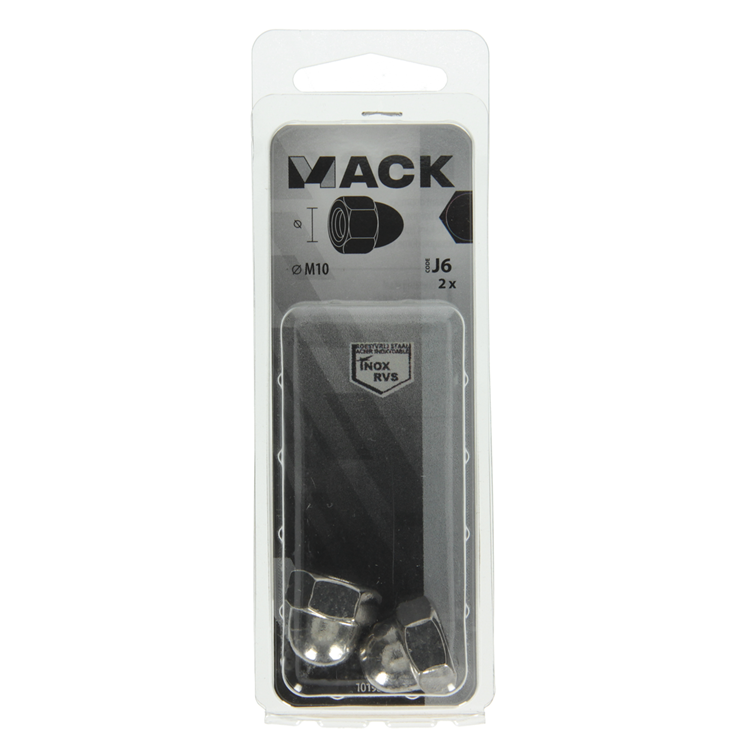 Afbeelding laden in galerijviewer, Mack 1019865 - zeskant dopmoer inox a2 2 st m 10 | 10 stuks