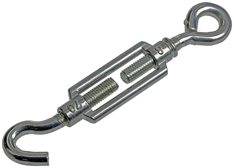 Afbeelding laden in galerijviewer, Mack 1008475 - 2 spanners oog + haak m8 x 70mm verzinkt | 10 stuks