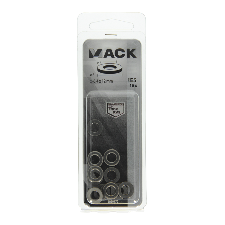 Afbeelding laden in galerijviewer, Mack 1019872 - sluitring inox a2 16 st m6 | 10 stuks