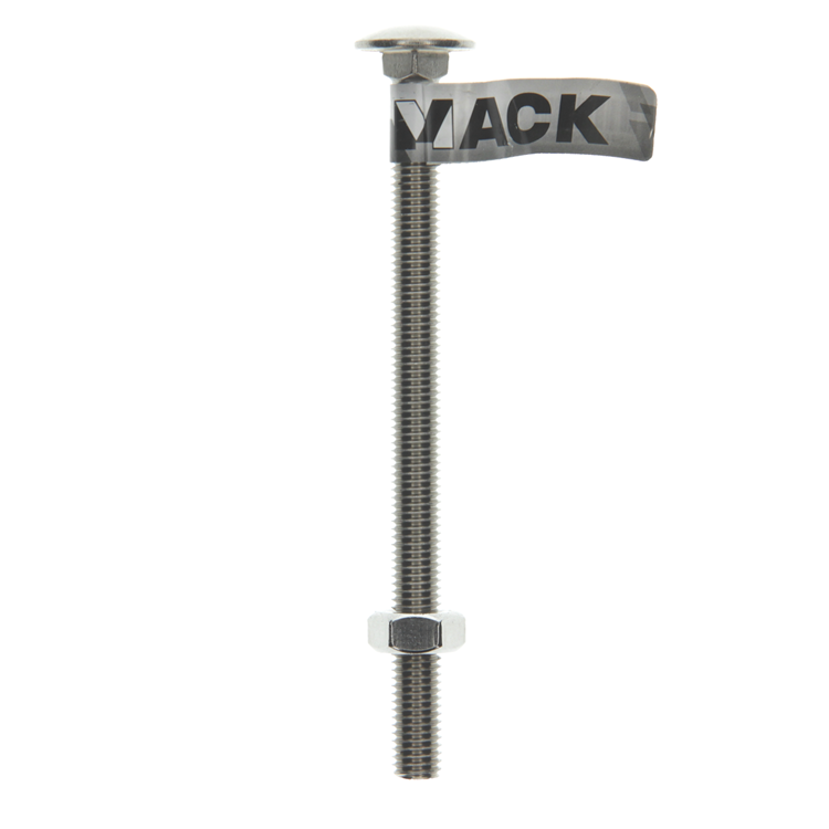 Afbeelding laden in galerijviewer, Mack 1019922 - houtbout + moer roestvrijstaal 1 st m10 x 140mm | 10 stuks