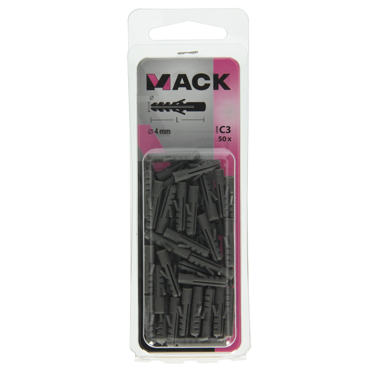 Afbeelding laden in galerijviewer, Mack 1017878 - plug polyethyleen 50 st 4 mm | 10 stuks