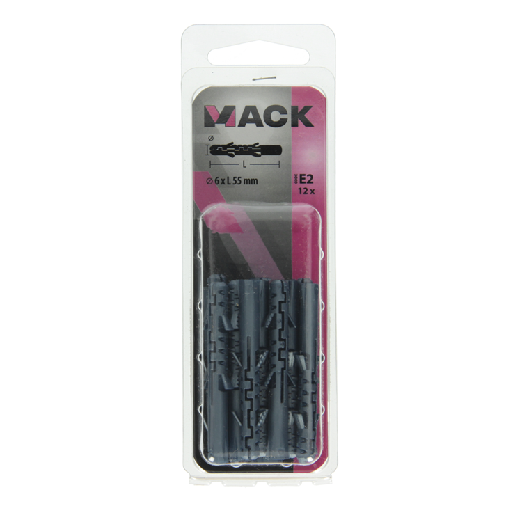 Afbeelding laden in galerijviewer, Mack 1019924 - plug lange expansie polyethyl 12 st 6 x 55 mm | 5 stuks