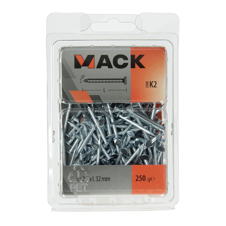 Afbeelding laden in galerijviewer, Mack 1017943 - gipsplaatnagel staal verzinkt 250 gr 2,7 x 32 mm | 5 stuks