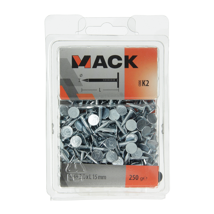 Afbeelding laden in galerijviewer, Mack 1017944 - schalienagel staal verzinkt 250 gr 3,0 x 15 mm | 5 stuks