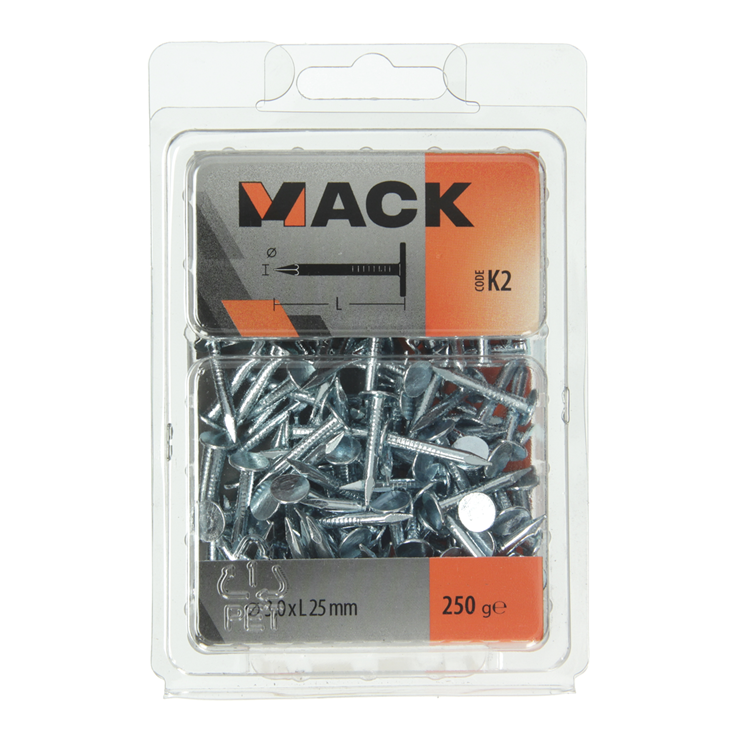 Afbeelding laden in galerijviewer, Mack 1017946 - schalienagel staal verzinkt 250 gr 3,0 x 25 mm | 5 stuks