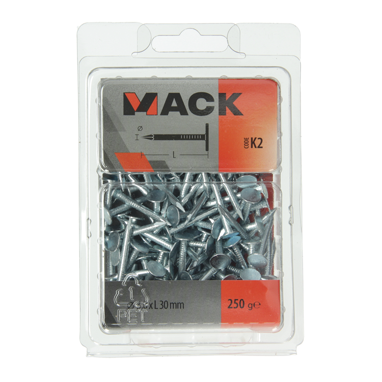 Afbeelding laden in galerijviewer, Mack 1017947 - schalienagel staal verzinkt 250 gr 3,0 x 30 mm | 5 stuks