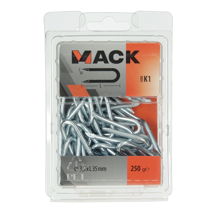 ギャラリービューアに画像をロードする, Mack 1017955 - kram staal verzinkt 250 gr 3,5 x 35 mm | 5 stuks