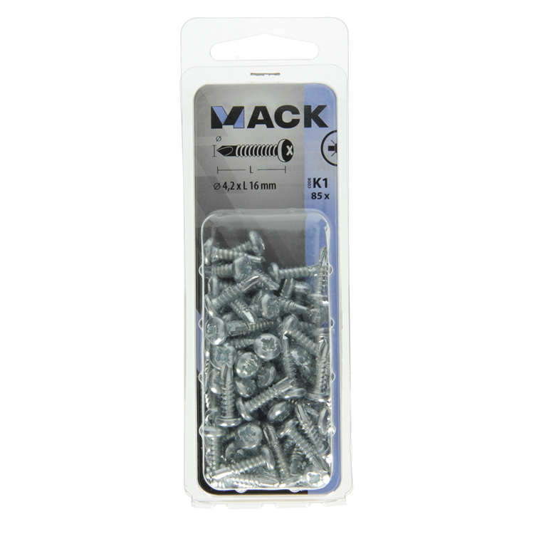 Afbeelding laden in galerijviewer, Mack 1018083 - zelfborende schroef cylkop verz. 85st 4,2 x 16 mm | 5 stuks