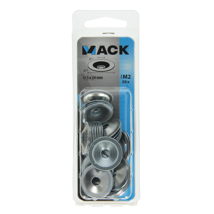 Afbeelding laden in galerijviewer, Mack 1018121 - sluitplaat vr gipsplaatschr. verz. 50 st 5 x 24 mm | 5 stuks