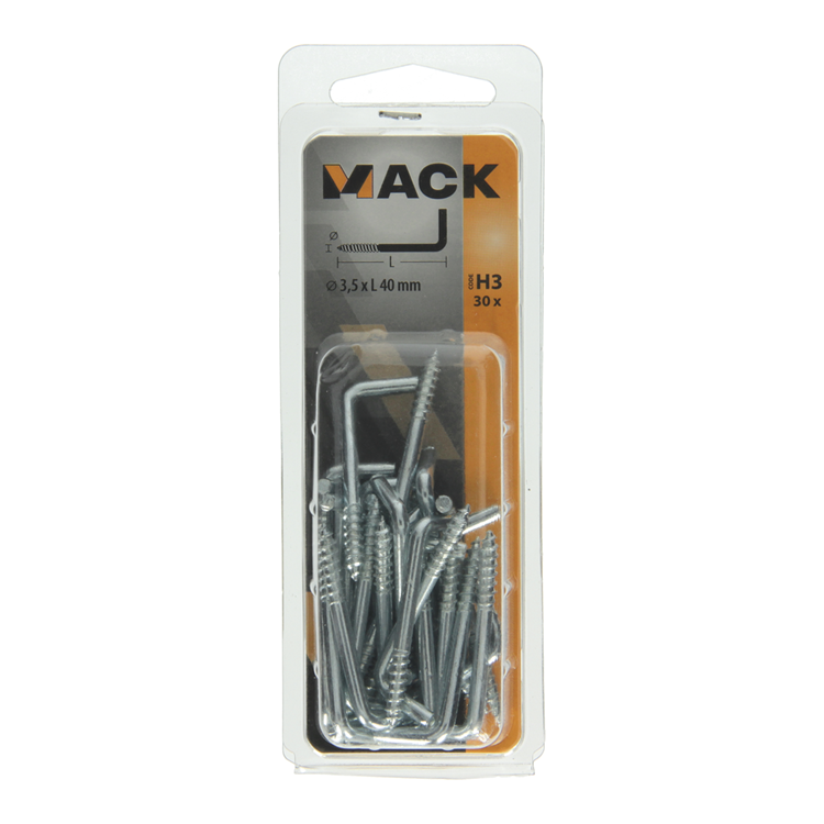 Afbeelding laden in galerijviewer, Mack 1018144 - schroefduim staal verzinkt 30 st 3,5 x 40 mm | 5 stuks