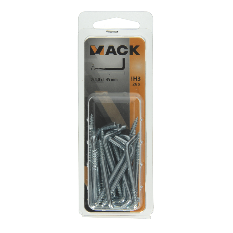 Afbeelding laden in galerijviewer, Mack 1018145 - schroefduim staal verzinkt 26 st 4,0 x 45 mm | 5 stuks