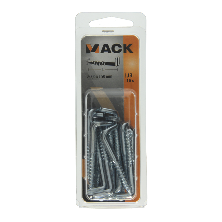Afbeelding laden in galerijviewer, Mack 1018150 - schroefduim met gleuf verzinkt16 st 5,0 x 50 mm | 5 stuks