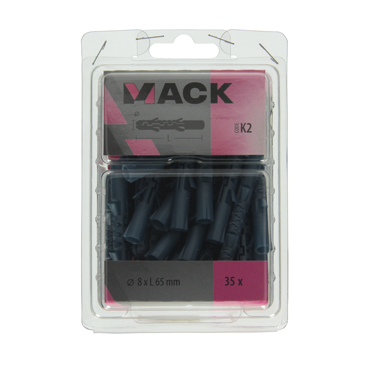Afbeelding laden in galerijviewer, Mack 1020028 - plug lange expansie polyethyl 35 st 8 x 65 mm | 3 stuks