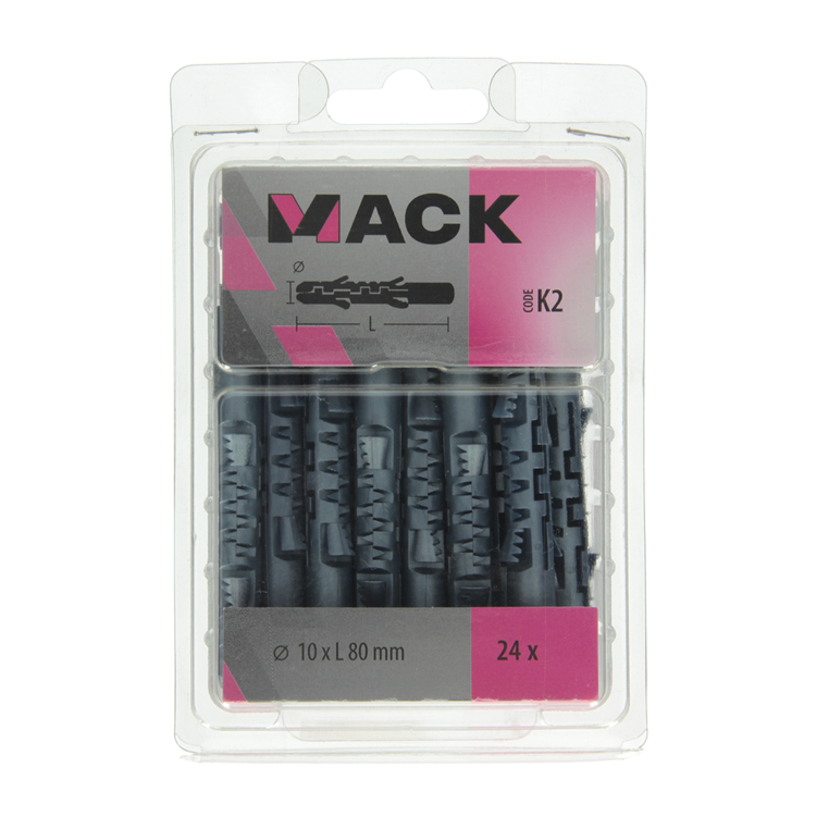 Afbeelding laden in galerijviewer, Mack 1020029 - plug lange expansie polyethyl 24 st 10 x 80 mm | 3 stuks