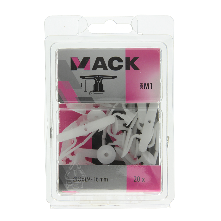 Afbeelding laden in galerijviewer, Mack 1018162 - hollewandplug nylon 20 st tb | 5 stuks