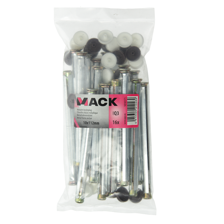 Afbeelding laden in galerijviewer, Mack 1018171 - metalen kozijnplug staal verzinkt 16 st 10 x 110 mm | 5 stuks