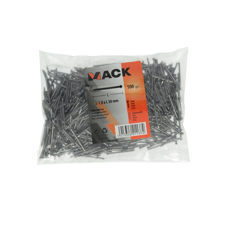 Afbeelding laden in galerijviewer, Mack 1020050 - nagel ronde kop 500 gr 1,8 x 30 mm | 10 stuks