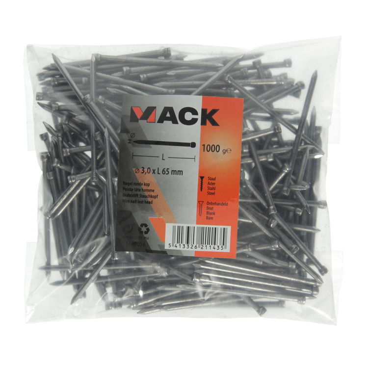 Afbeelding laden in galerijviewer, Mack 1020056 - nagel ronde kop 1000 gr 3,0 x 65 mm | 10 stuks