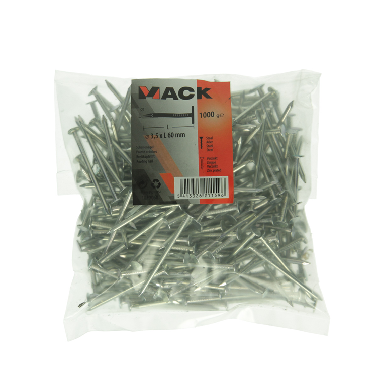 Afbeelding laden in galerijviewer, Mack 1020068 - schalienagel verzinkt 1000 gr 3,5 x 60 mm | 10 stuks
