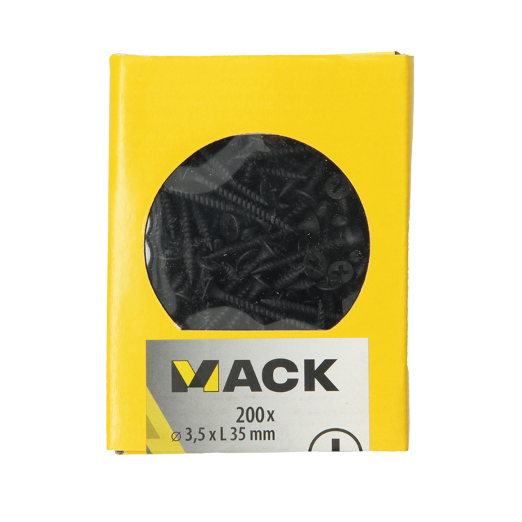 Afbeelding laden in galerijviewer, Mack 1020163 - gipsplaatschroef zwart gefosfat. 200 st 3,5 x 35 mm | 5 stuks