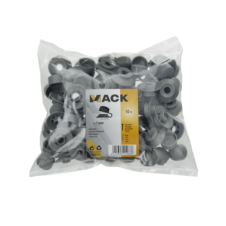 Afbeelding laden in galerijviewer, Mack 1020172 - sluitschelp grijs 50 st. 7mm | 5 stuks