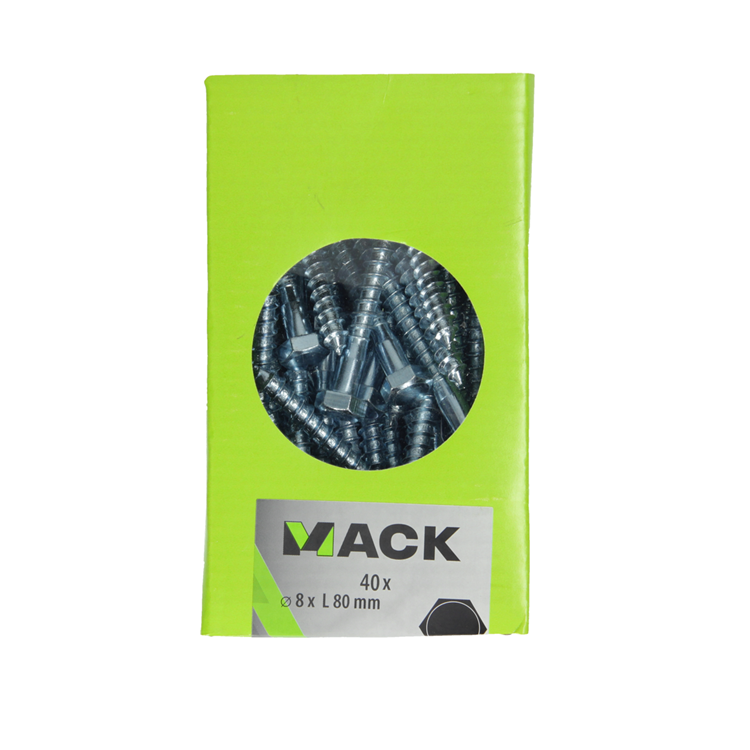 Afbeelding laden in galerijviewer, Mack 1020178 - houtdraadbout verzinkt 40 st 8 x 80 mm | 3 stuks