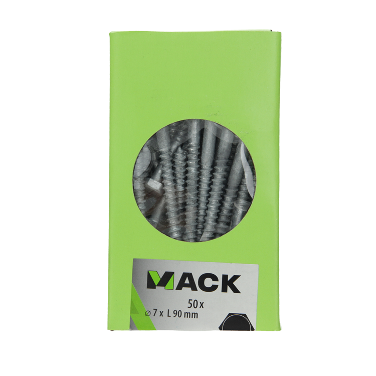 Afbeelding laden in galerijviewer, Mack 1020185 - houtdraadbout vuurverzinkt 50 st 7 x 90 mm | 2 stuks