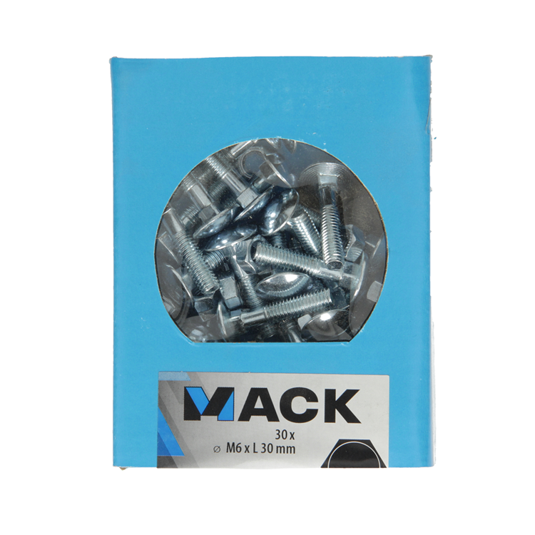 Afbeelding laden in galerijviewer, Mack 1020197 - houtbout + moer verzinkt 30 stm6 x 30 mm | 5 stuks