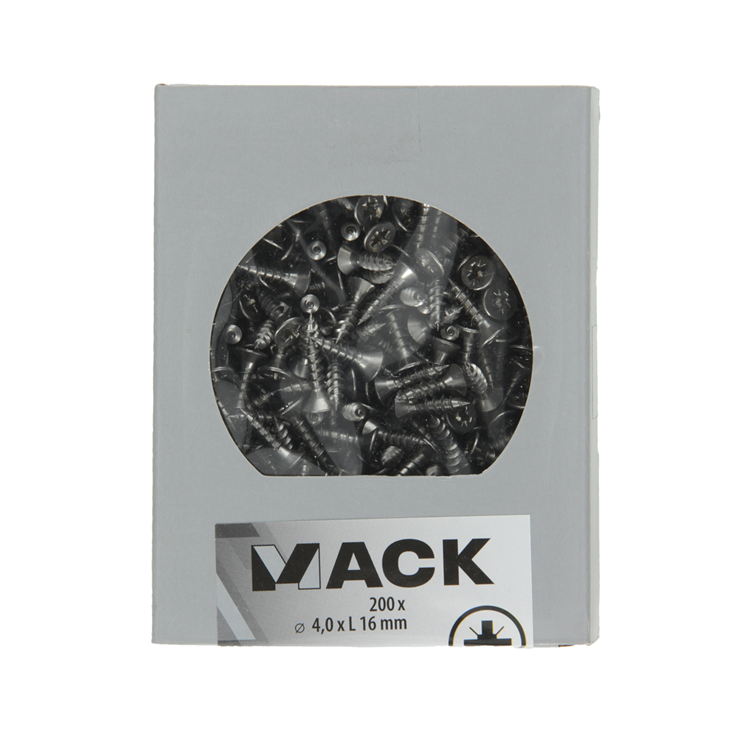 Afbeelding laden in galerijviewer, Mack 1020230 - spaanplaatschroef vz kop inox a2 200 st 4,0 x 16 mm | 2 stuks