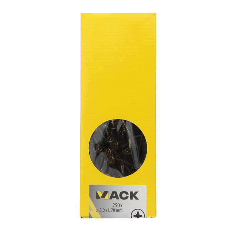 Afbeelding laden in galerijviewer, Mack 1020270 - spaanplaatschroef vz kop gvz 250 st 5,0 x 70 mm | 2 stuks