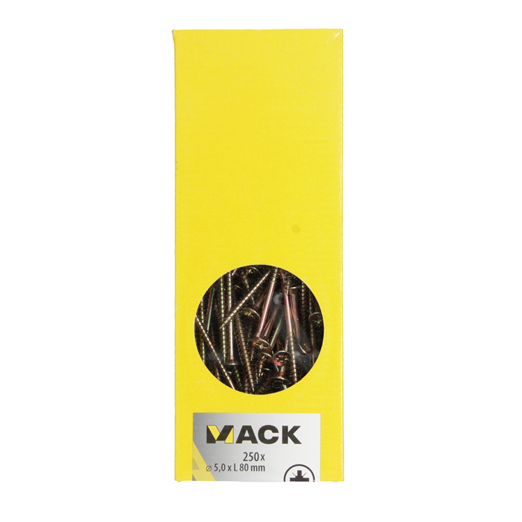 Afbeelding laden in galerijviewer, Mack 1020271 - spaanplaatschroef vz kop gvz 250 st 5,0 x 80 mm | 2 stuks
